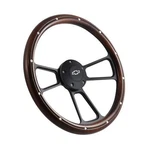 14" Real Mahogany Wood Steering Wheel W/black Chevy Horn For C/k Series.... Fixed Price $242.36.