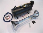 Chrome Metal 150 Db Single Trumpet Loud Train Air Horn Kit 17" Long W Compressor. Fixed Price $109.45.