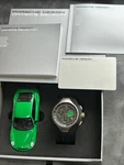Genuine Limited Edition Porsche GT3 Chronograph Watch, Model Car, Box & Papers. Fixed Price $1035.22.
