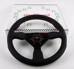 Personal 330MM Grinta Steering Wheel Black Perforated Leather With Red Stitching. Fixed Price $545.74.
