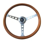 15" Wooden Steering Wheel Grain 1.5'' Silver Brushed Spoke Classic 380MM. Fixed Price $82.99.