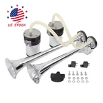 Loud Dual Trumpet Train Air Horn System Kit For Car Truck Chrome 12V /24V Dc. Fixed Price $45.97.