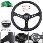 Jdm 345MM/14INCH Black Deep Dish Racing Steering Wheel W/ Quick Release Adapter. Fixed Price $55.99.