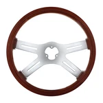 United Pacific 88217 Steering Wheel, Wood Rim, With Chrome Spokes. Fixed Price $177.09.