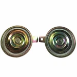 2 Pcs Car Waterproof 130DB Golden Grille Compact Super Tone Holzer Electric Horn. Fixed Price $450.00.