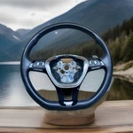 Vw Golf Jetta Passat Black Leather Multifunction Steering Wheel 5G0419091 Oem. Fixed Price $186.00.