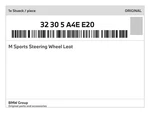 Genuine Bmw Sports Steering Wheel Leat 32-30-5-A4E-E20 New. Fixed Price $1361.42.