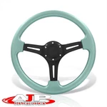 6-BOLT Teal Jdm Aluminum Racing Drift Deep Dish Horn 14" 350MM Steering Wheel. Fixed Price $31.00.