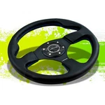 Nrg ST-012R-BL Car/utv 320MM 6-BOLTS Aluminum Spokes Leather Grip Steering Wheel. Fixed Price $134.00.