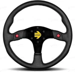 Momo Steering Wheel Mod Black Leather 350MM R1980/35L. Fixed Price $275.00.