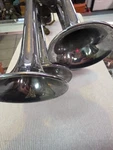 2-VINTAGE Grover Products Twin Trumpet Air Horn Truck Accessory Double 14 & 12. Fixed Price $175.00.
