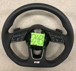 Audi S-line A4 A5 S4 S5 Leather Half Perforated Bottom Black Steering Wheel #24B. Fixed Price $548.00.
