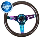 New Nrg Classic Black Wood Grain Wheel, 310MM Neochrome Center ST-310BK-MC. Fixed Price $152.00.