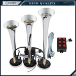 Chrome Plated Musical Loudest 3 Trumpet Train Air Horn 6 Tune With Wired Remote. Fixed Price $50.58.