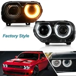 Factory Style For 2015-2023 Dodge Challenger Lamps Headlights Led Gt Srt. Fixed Price $158.99.