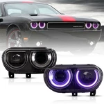Multicolor Led Halo Rgb Projector Headlights Fits 08-14 Dodge Challenger. Fixed Price $344.24.