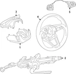 Genuine Volkswagen Steering Wheel 5H0-419-089-GF-AGD. Fixed Price $348.06.