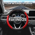 For Ineos Black&red Nappa Leather Steering Wheel Cover Good Grip Car Accessories. Fixed Price $23.99.
