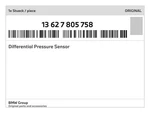 Genuine Bmw Differential Pressure Sensor 13-62-7-805-758 New. Fixed Price $85.41.