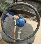 1938'39" Oem Ford Deluxe Banjo Steering Wheel/horn/ignition/ Complete Assembly/. Fixed Price $1200.00.