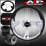Black Hub Extender For 89-05 Eclipse + 320MM Silver Fusion Style Steering Wheel. Fixed Price $53.99.