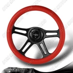 14 Inch W-power Red Leather Aluminum Black 4-SPOKE 350MM 6-HOLE Steering Wheel. Fixed Price $115.99.