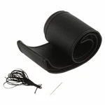 Diy Car Truck Leather Steering Wheel Cover With Needles And Thread Black. Fixed Price $11.41.