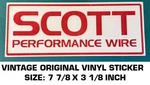 Scott Performance Wire Vintage Original Vinyl Decal Sticker - Racing Engine. Fixed Price $7.30.