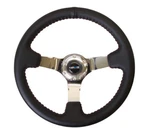 Nrg 350MM Deep Red Stitch Leather Steering Wheel Chrome Spoke Center ST-036CH. Fixed Price $2134.00.