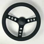Grant Gt 11.5" 3 Spoke Steering Wheel Hard Rubber Black Rat Rod 4" Dish Horn. Fixed Price $34.99.