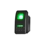 Off/on/on Laser Etched 12V Backlit Rocker Switch Rat Hot Rod Drag Race Car Green. Fixed Price $16.50.