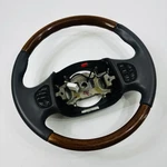 99-07 Ford F250 Lincoln Navigator Excursion Gray Leather Wood Steering Wheel Oe. Fixed Price $169.05.