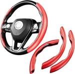 Wssrogy 3 Pack Anti-skid Segmented Carbon Fiber Steering Wheel Cover Protect. Fixed Price $19.90.