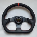 Momo Black Leather D Shape Street Sport Steering Wheel 320MM 12.5IN Brlrr. Fixed Price $195.00.
