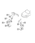 Genuine Mopar Horn 68628207AA. Fixed Price $79.08.
