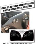 2007-2012 Lexus ES350 Steering Wheel Control Button Decals Stickers. Fixed Price $13.95.