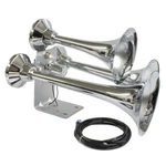 Chrome Air Triple Trumpet All Metal Horns Ssm Kong Truck Rv Train. Fixed Price $140.00.