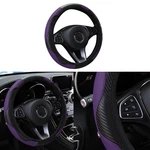 Steering Wheel Cover, 15 Inch Carbon Microfiber Pu Leather Elastic .... Fixed Price $15.09.