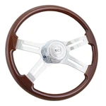 Steering Creations Classic Mahogany 18" Wood Rim Wheel. Fixed Price $302.20.
