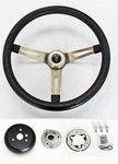 1964-1966 Pontiac Grand Prix Lemans Black Steering Wheel 15" Stainless Spokes. Fixed Price $188.89.