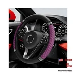 Bling Car Steering Wheel Cover, 15 Inch Sparkly Rhinestone Soft Leather Purple. Fixed Price $14.20.