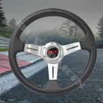 Sport Deep Dish Silver Frame Black Steering Wheel For Honda/acura/lexus/scion. Fixed Price $45.94.
