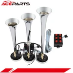 Musical Loudest 3 Trumpet Train Air Horn Car Truck 6 Tune With Wired Remote. Fixed Price $51.22.