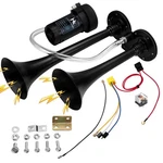 150DB Super Loud Dual Air Horn Kit With Trumpet, Black. Fixed Price $46.99.