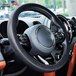 Car Steering Wheel Cover Silicone Anti Slip Black Leather 15 To 16.5 Inch. Fixed Price $11.84.