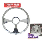 Billet Specialties P34092, One Polished Aluminum Stiletto - Profile Steering Whe. Fixed Price $708.90.