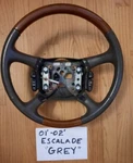 2001 2002 Cadillac Escalade Steering Wheel, Oem Light Grey Leather Trim Code 92. Fixed Price $238.92.