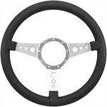 Vsw S9 Steering Wheel - With Black Leather Grip Polished Spokes And Round Holes. Fixed Price $219.99.