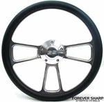 14" Billet Aluminum Black Wrap Steering Wheel Set Chevy Impala Ss Nova 1964-66. Fixed Price $211.57.