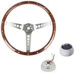 Cj Classics Steering Wheel Kit Wood Grain 14 3-BOLT 3-HOLE Spokes Mustang 65-67. Fixed Price $229.99.